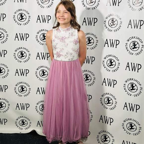 Amazon Speechless Girls’ Ivory/Lavender Dress Size 7 - Picture 4 of 5